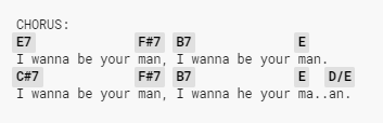 Chorus, I Wanna Be Your Man